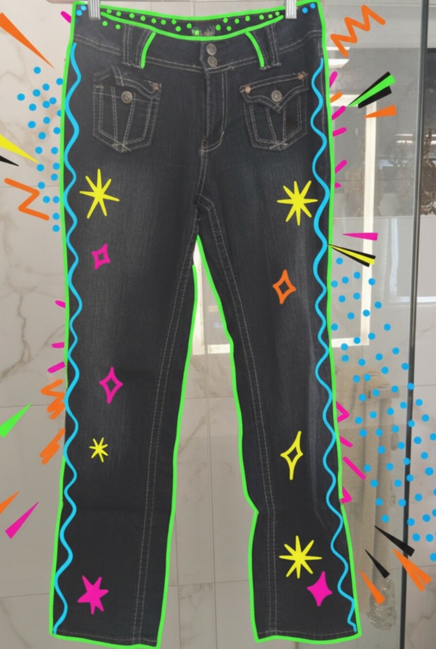 Vintage Angels Y2K Double Button Flap Pocket Jeans Size 8 EUC